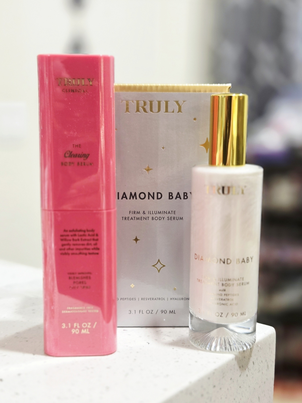 Truly Diamond Baby Firm & Illuminate Treatment Body Serum & Cleansing Serum Set
